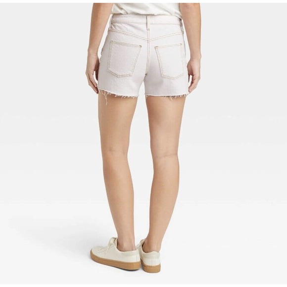 Universal Thread NEW High-Rise Vintage Midi Jean Shorts Mindful Mint Green Sz 10 - Picture 5 of 9